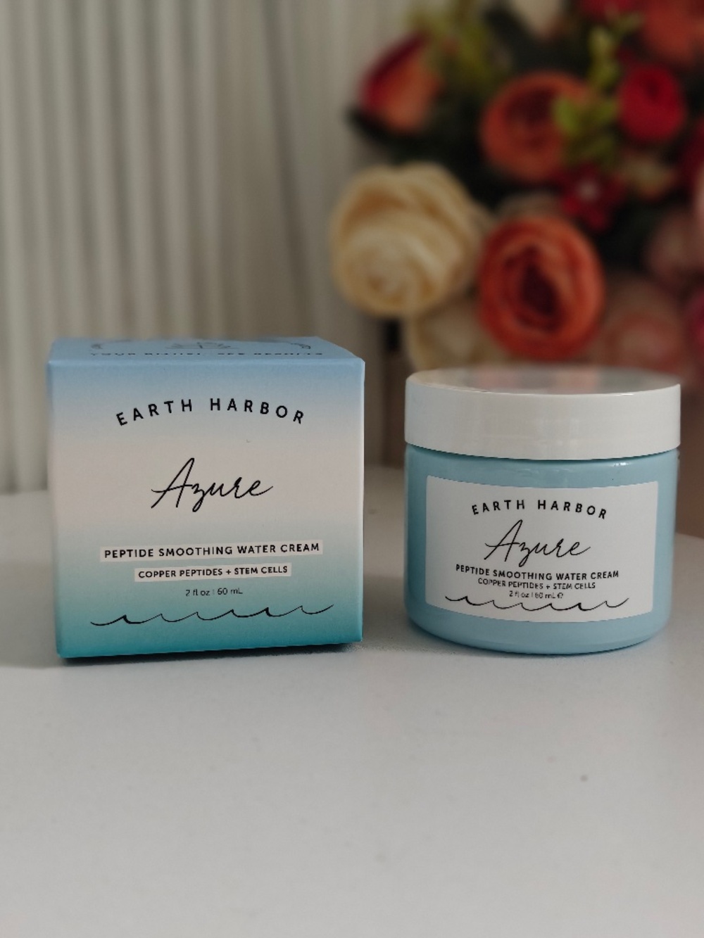 New Earth Harbor Azure Peptide Smoothing Water Cream 2oz/ 60ml